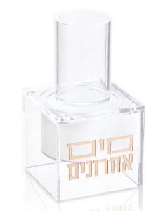 Picture of Lucite Mayim Achronim 2 Piece Set Suspended Design Gold